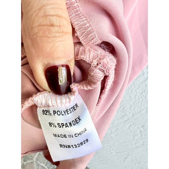 NWOT About Us Asymmetrical Ruffle Trim Dominique Midi Dress Mauve Women Size XS - Picture 7 of 7